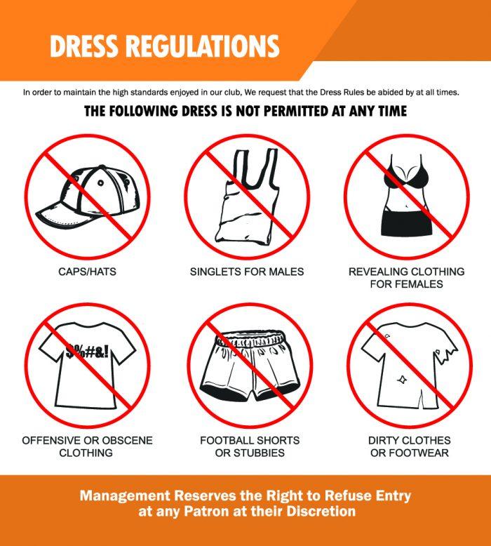 Dress Code and Regulations at Penrith RSL ClubPenrith RSL