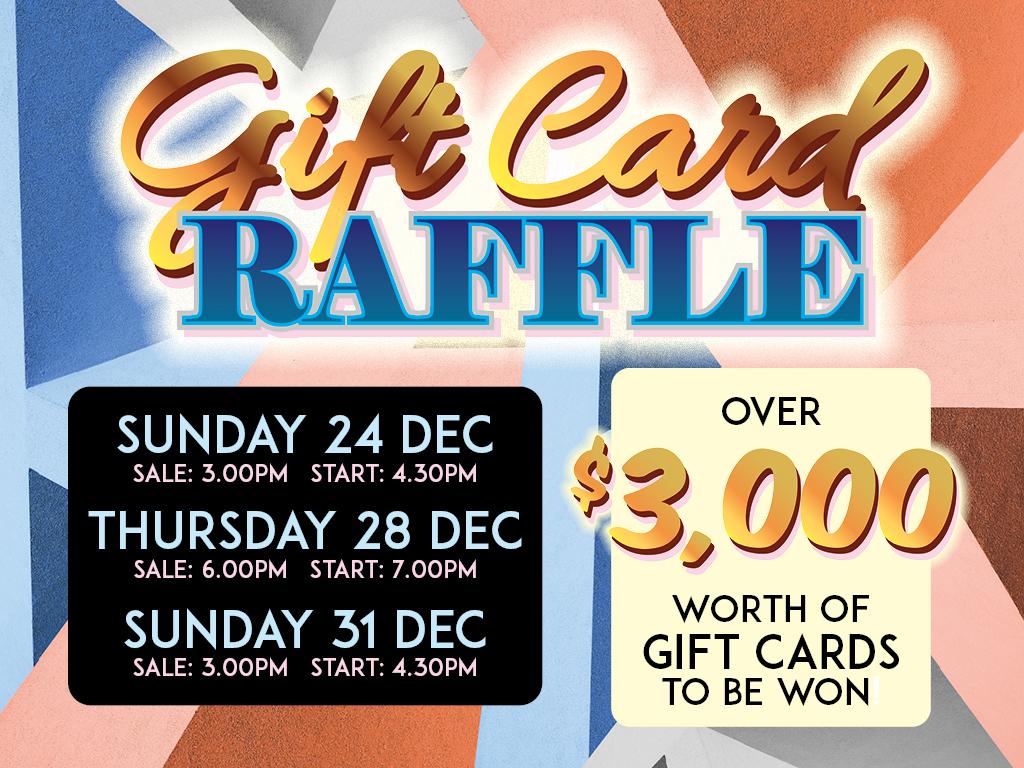 Gift Card Raffle - 24th, 28th & 31st December 2023 at Penrith ...