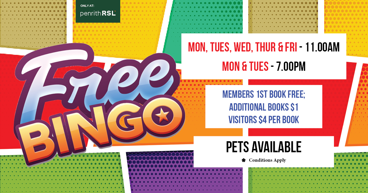Free Bingo – 7pm Session
