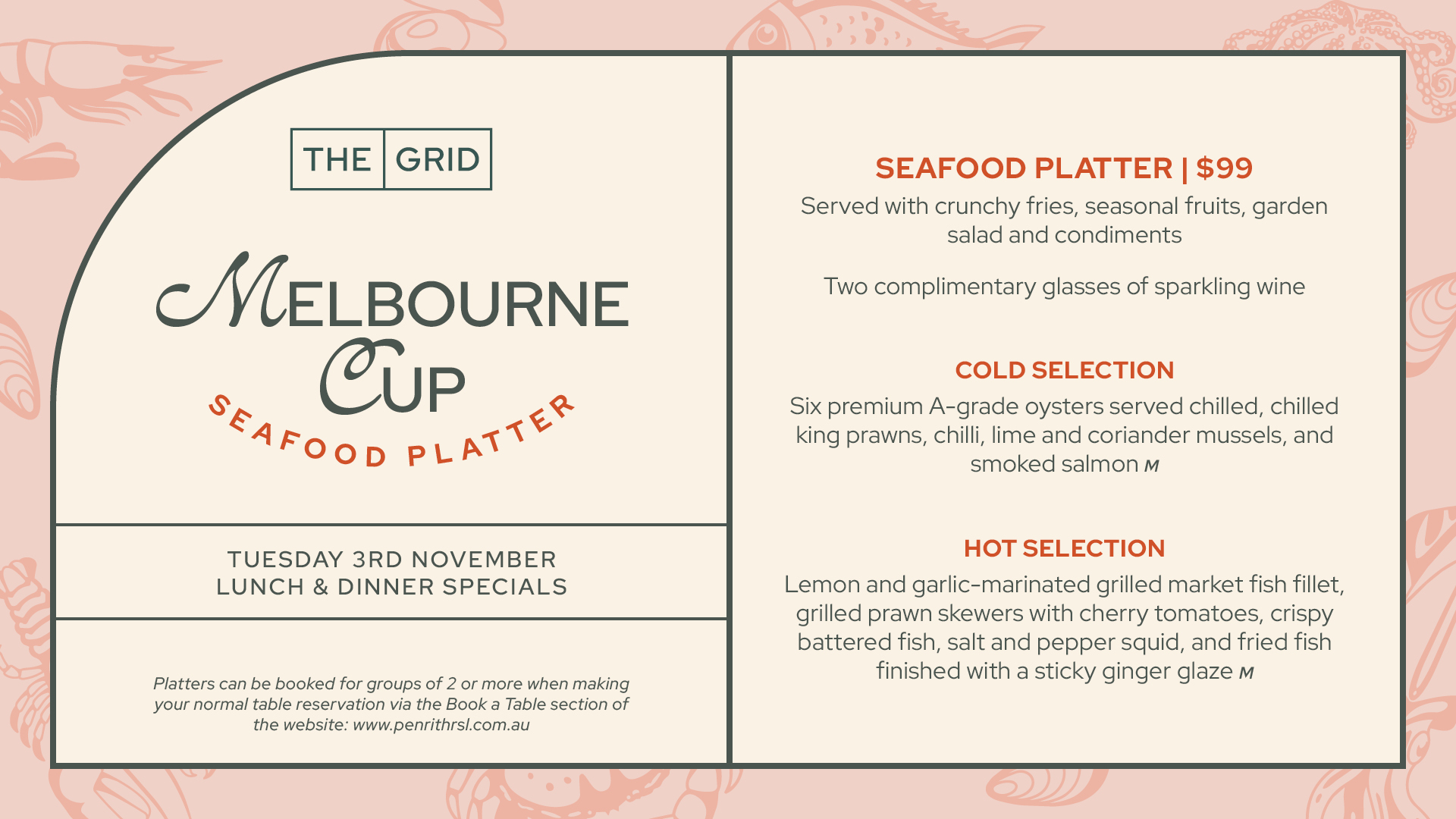 Melbourne Cup Seafood Platter