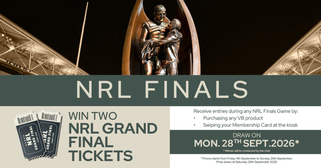 Win Two Win NRL Grand Final Tickets at Penrith RSL Club! Watch the NRL Finals LIVE & LOUD at The Grid sports lounge & bar.